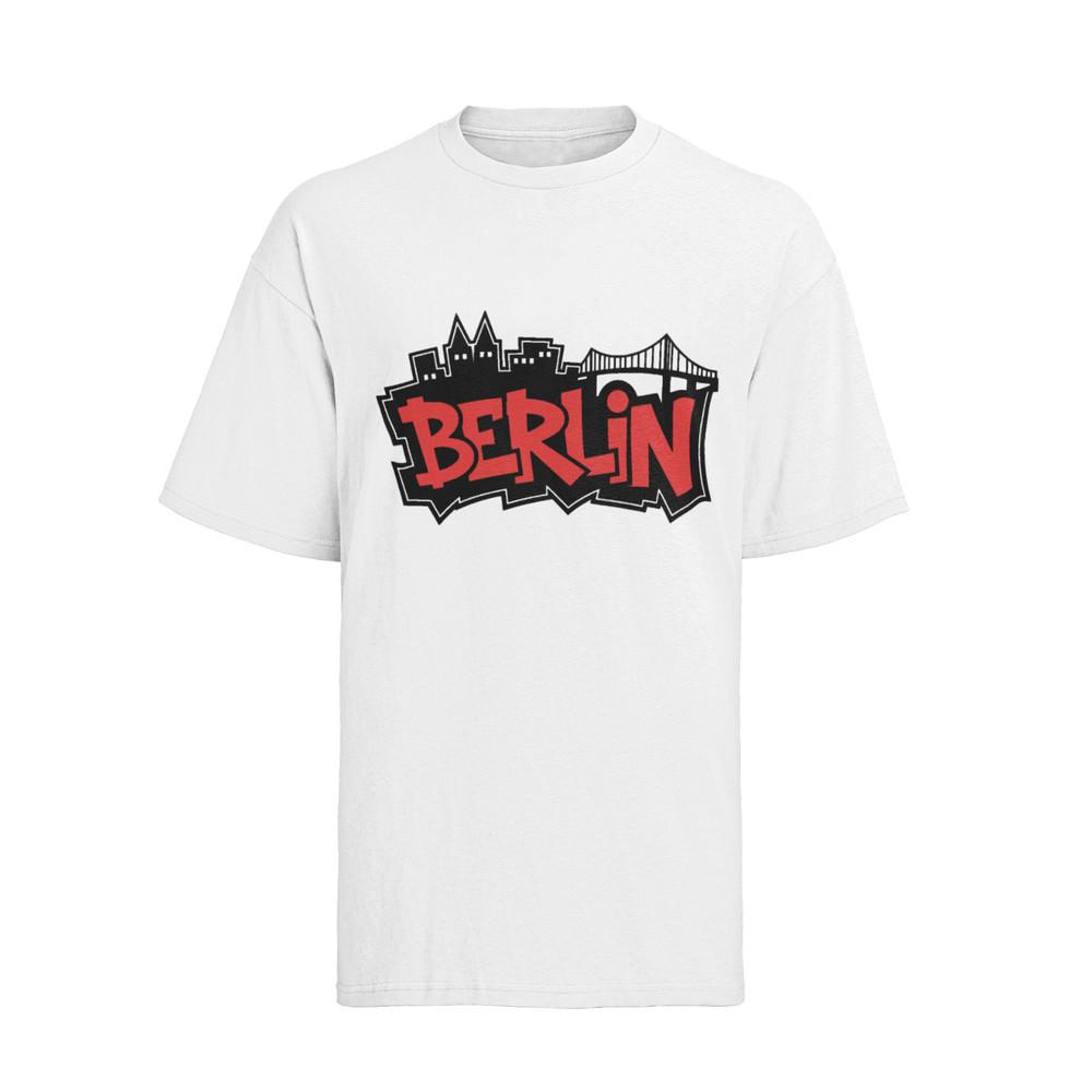 Berlin Graffiti Man Streetwear Fasching Herren Shirt Bio Baumwolle