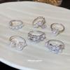 Elegant Baroque Zircon & Imitation Pearl Open Ring - Vintage High-End Jewelry for Index Finger