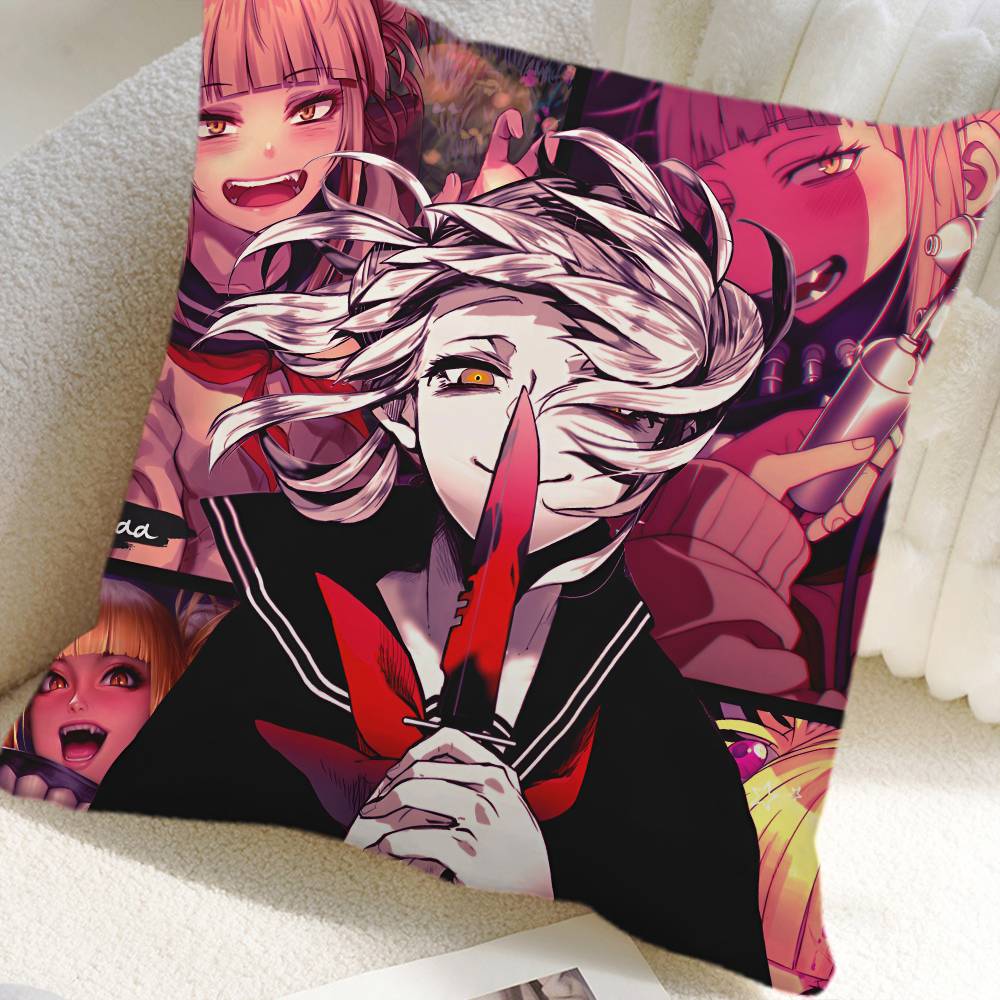 Anime My Hero Academia Himiko Toga Pillow Case Square Pillow Bedroom Sofa Leisure Comfort Cushion Car Home Decoration