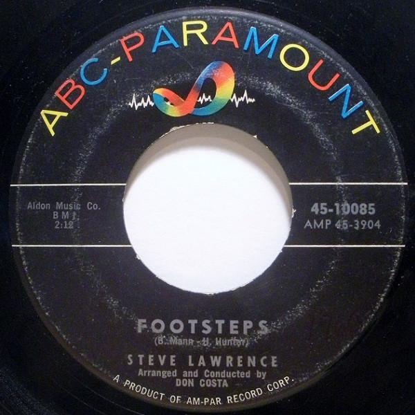 

7inch Record STEVE LAWRENCE Footsteps 4510085 ABCParamount 1960 US Rock Used