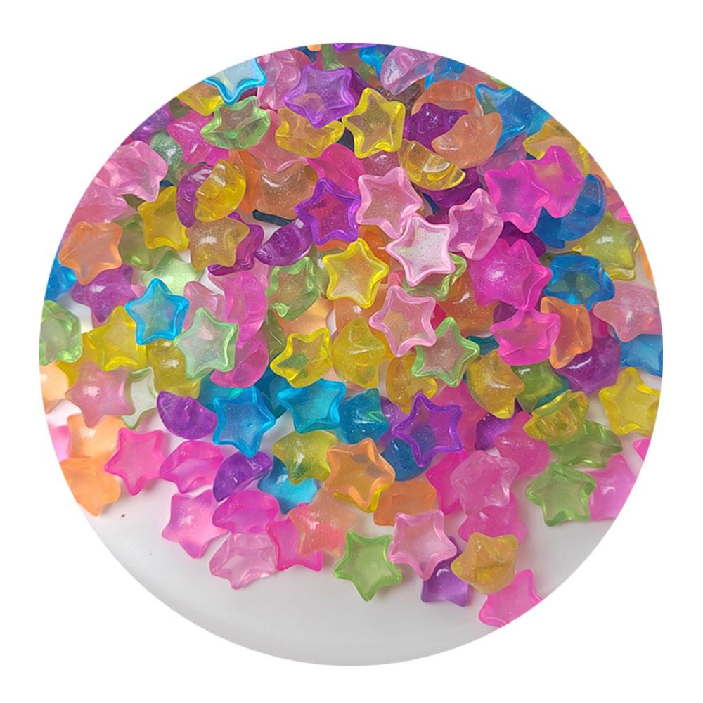 New Cute 15MM Mini Star Heart Square Flatback Resin Cabochons Embellishments Scrapbook DIY Jewelry Craft Decoration Accessories