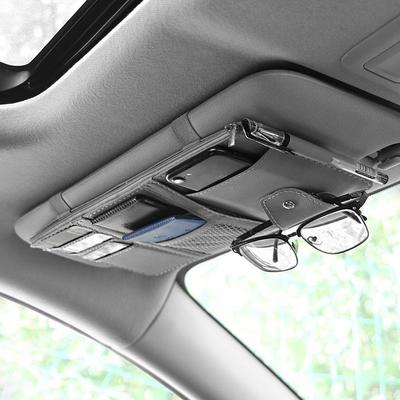 Car Sun Visor Organizer Sunglasses Clip Visor Organizer Sunglasses Holder Hanger Universal Car Interior Accessories