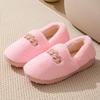Fashion Women's Warm Short Plush Lining Slippers Non Slip Slip On House Shoes Fashion Lady Moccassins Loafers