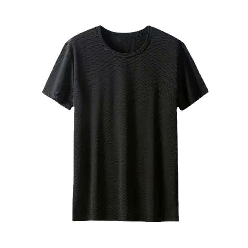 Ice Silk Mesh Men's Loose Short Sleeve T-Shirt - Summer Plus Size