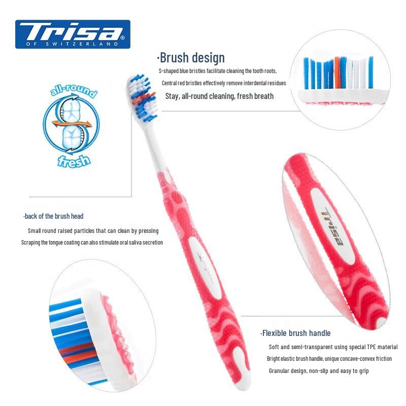 TRISA Swiss All-in-One Zahnbürste mit weichen Borsten