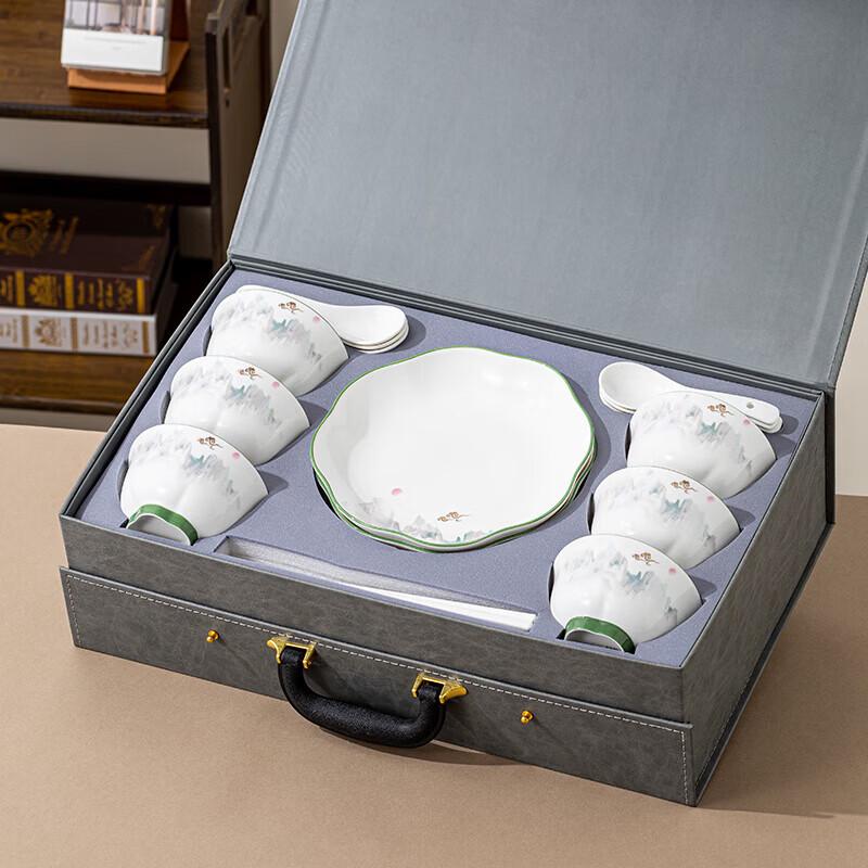 Miss Kitchen Brocade River 22-Piece Ceramic Dining Set