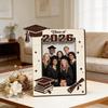 Graduation Photo Frame Class Picture Frame Tabletop of 2026 Wooden Standing Photo Display