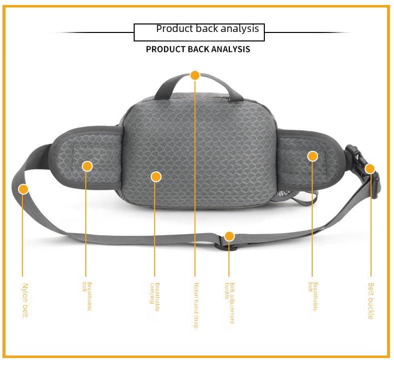 Multi-Function Waterproof Waist Bag with Large Capacity for Running, Fitness, and Outdoor Climbing