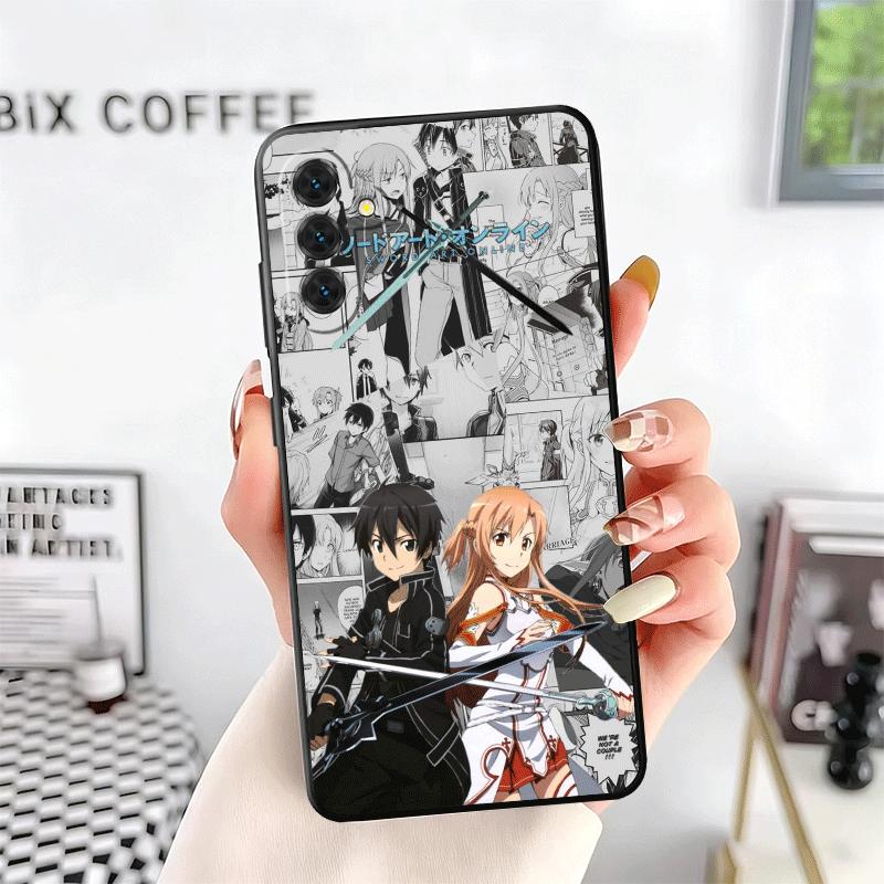 S-Sword O-Online SAO Anime Soft Phone Case for Samsung A17 A37 A57 A16 A26 A36 A56 A15 A25 A35 A55 A14 A24 A34 A54 A13 A23 A33 A