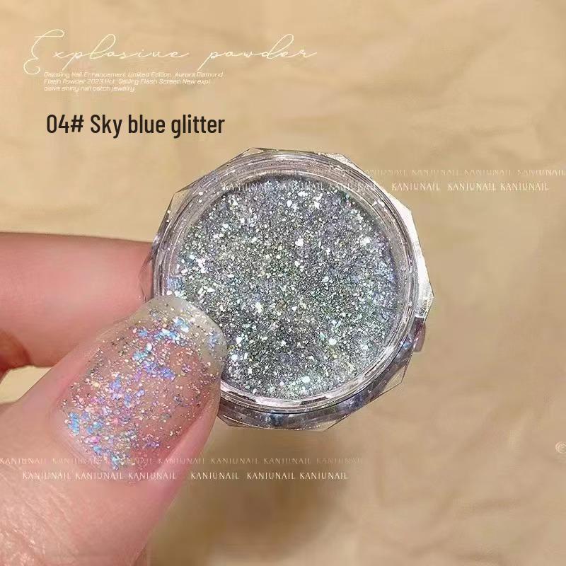 Aurora Crushed Diamonds Nail Glitter - Super Sparkle Galaxy Foil Ornaments
