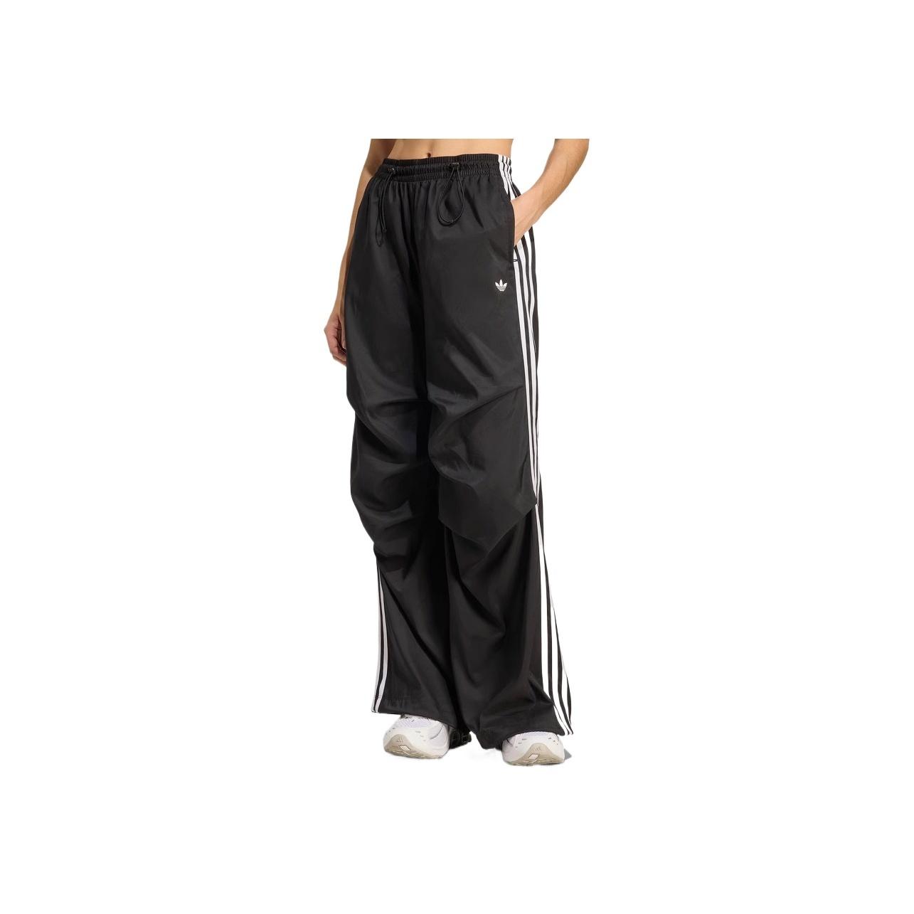 Adidas Originals Women s 3-Stripes Wide-Leg Track Pants Black KE9790 XS