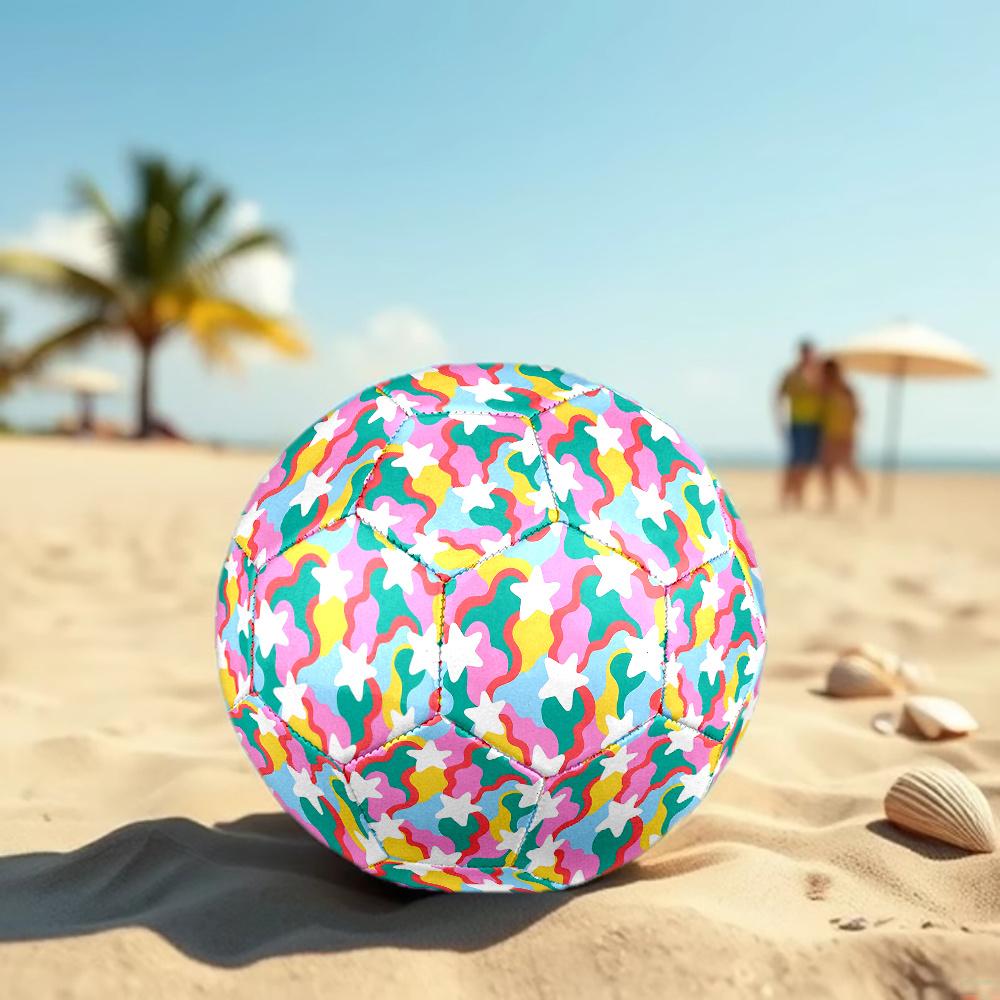 1PC Colorful Stars Soccer Ball Size 5 Football Machine Sewn Indoor/Outdoor Universal Football Surprise Collection n82