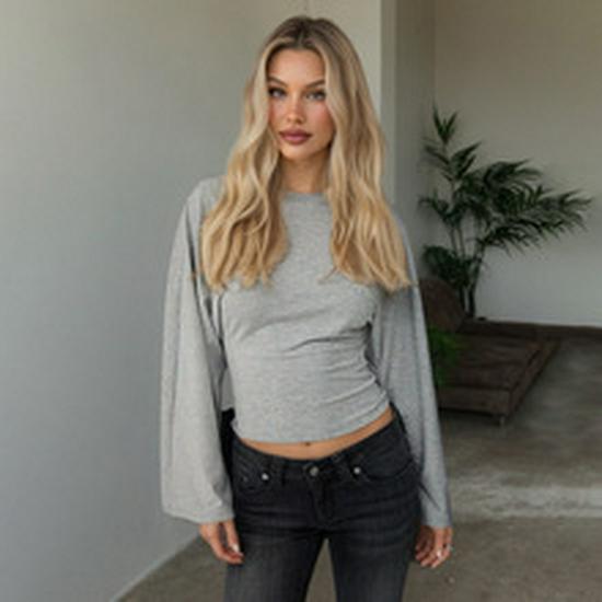 Women's Solid V-Neck Long Sleeve Casual Bow Sweater