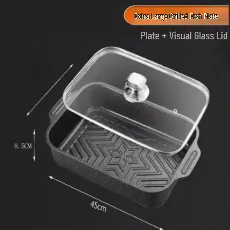 

Rectangular Roasting Tray with Glass Lid No. 4 (45x28x8.5cm)