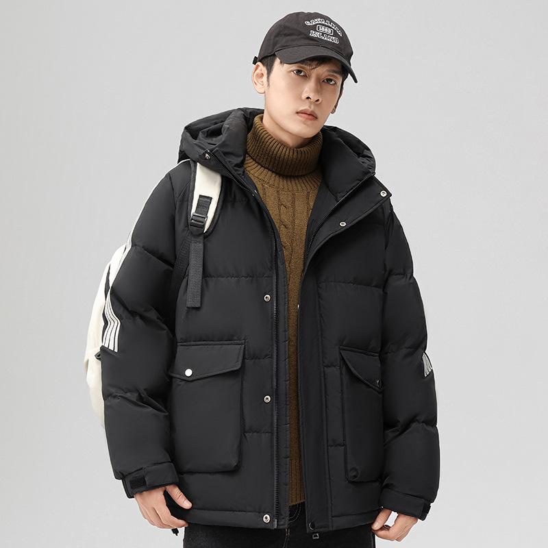 Winter New Couple Wear Bread Down Jacket Men's Casual Versatile Hooded Outdoor Cold Protection and Warm Winter Jacket