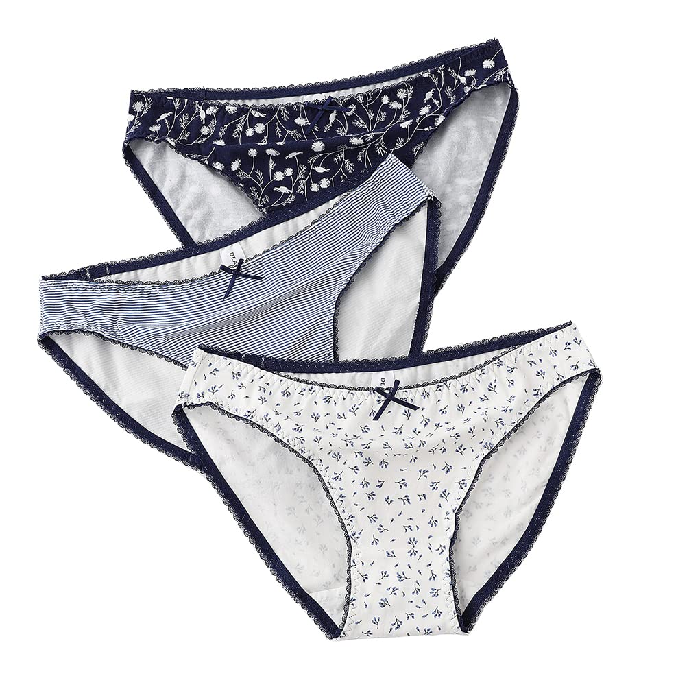 

GanJingRen Cotton and Regular Comfortable and Women s Underwear, Low-Rise Panties, Soft, 3-Pack (LL, C1093)