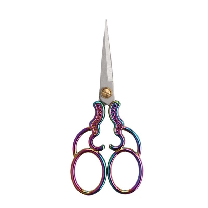 Forbici Da Ricamo Vintage A Forma Di Foglia - Acciaio Inossidabile Oro, 108 Mm, Per Cucito E Patchwork