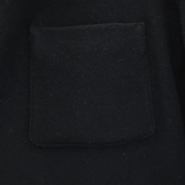 Unused Johnbull Wool Blend Melton Coat L Black Men's Used