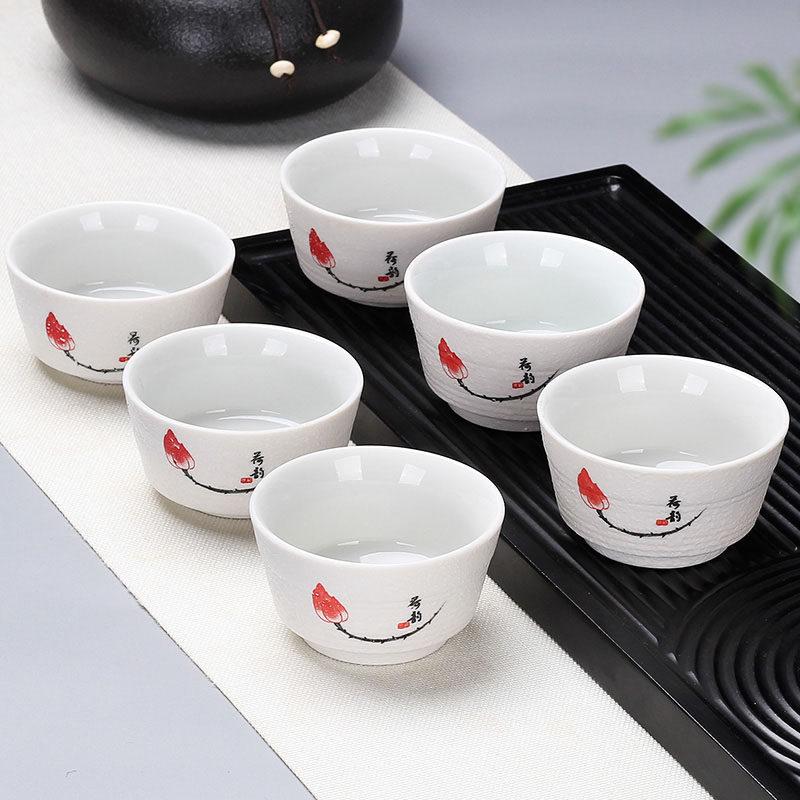 Household Kung Fu Teacup 1 pack ceramic single tea cup purple sand celadon white porcelain bone china tea bowl accessories tea cup