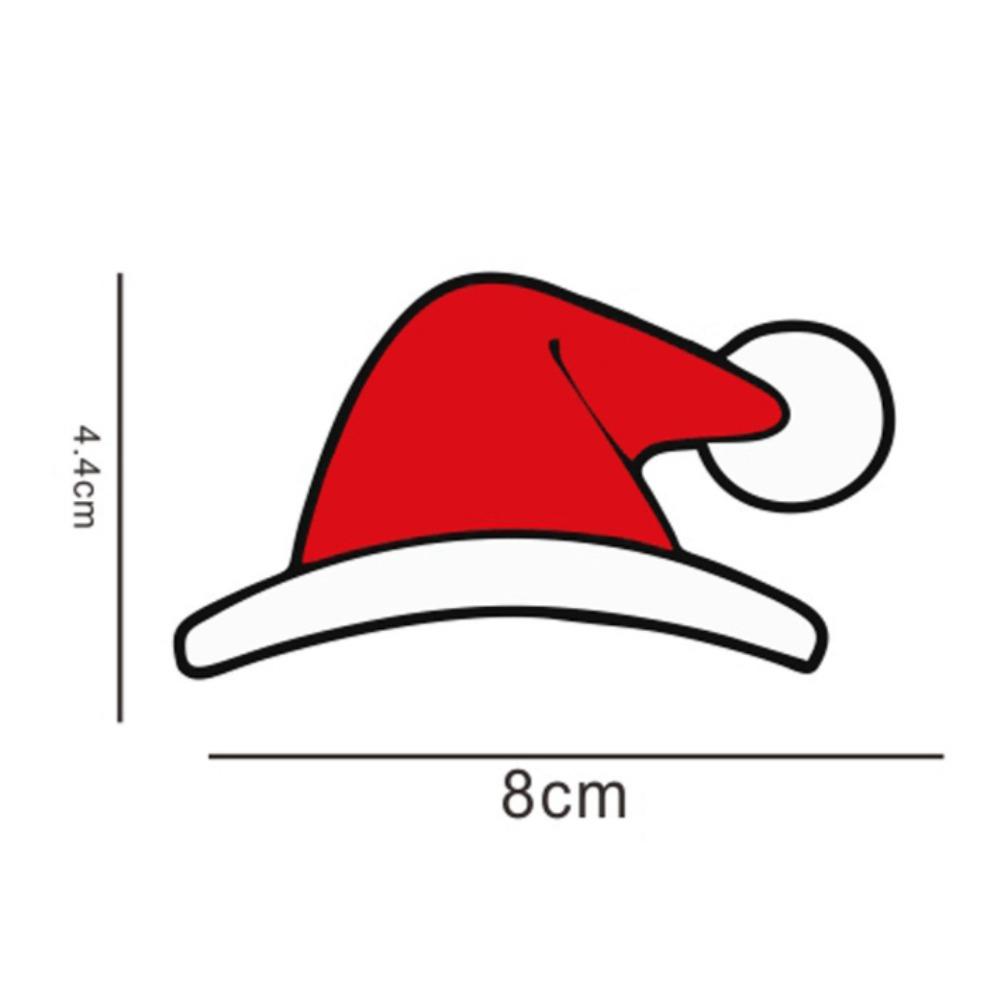 2025 Christmas Car Stickers For Tesla Model 3/Y Creative Santa Hat God of Wealth Hat Elk Shaped Logo Decoration Accessories