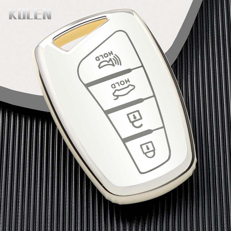 

Tpu Car Smart Key Case Cover Shell Fob For Hyundai Grandeur Hg Sedan Genesis G80 Santa Fe 3Dm Grand Ix45 Equus Azera Accessories