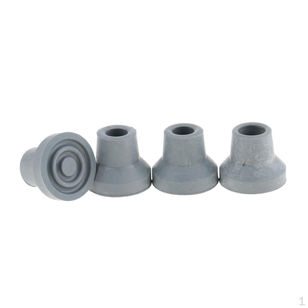 

4 Pcs Anti Skid Tip Rubber Crutch Tips Grain Stick Pad сірий колір