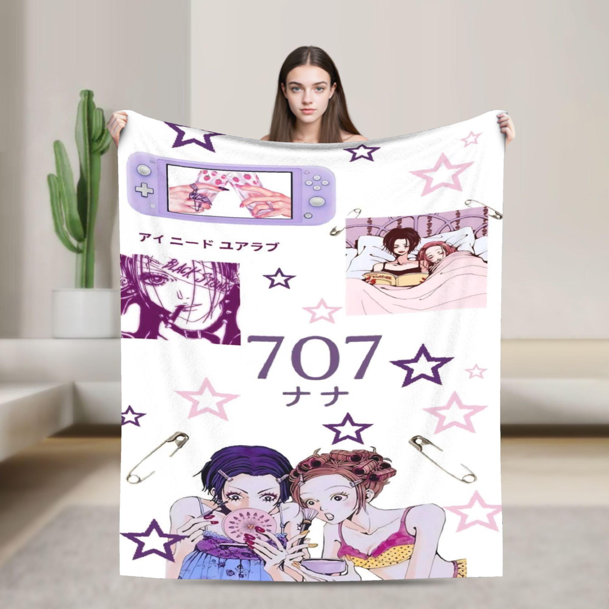 

Nana Anime Blankets Flannel Funny Soft Throw Blankets for Chair Covering Sofa Autumn/Winter 200x150cm 80x60in