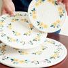 Cotton Coasters Pad Heat Protective Round Placemat Dishwasher Safe Surfaces Protectors for Hot Utensils Table top