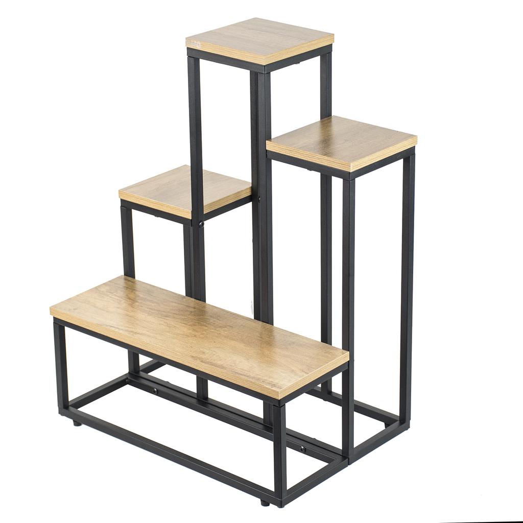 Metal Standing Flower Stand for Flowers, Plants, Pots, Industrial Shelf 68