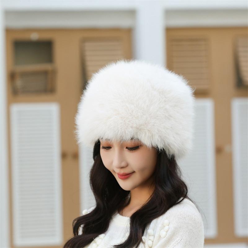 Women Plush Fisherman Hat Fluffy Fur Bucket Hat Warm Women's Winter Hat Thicken Cold Snowy Day Panama Cap