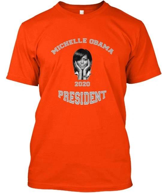 Michelle Obama For President 100% Cotton T-shirt Mens Tees Top Made in the USA T-Shirt Tee Top Unisex S