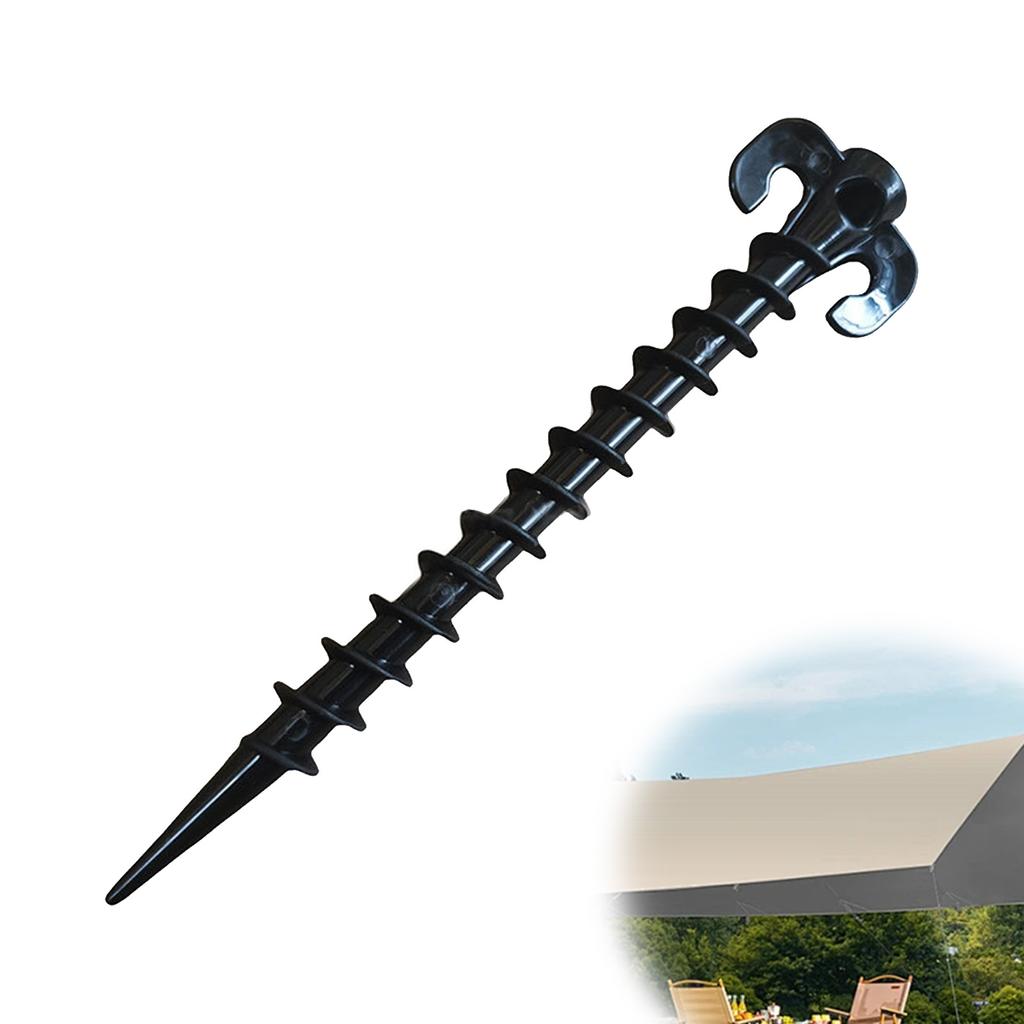 Heavy Duty Camping Tent Stakes Easy to Use Screw Shape Tent Stakes Essential Gear Suitable for Groundsheets Tarps