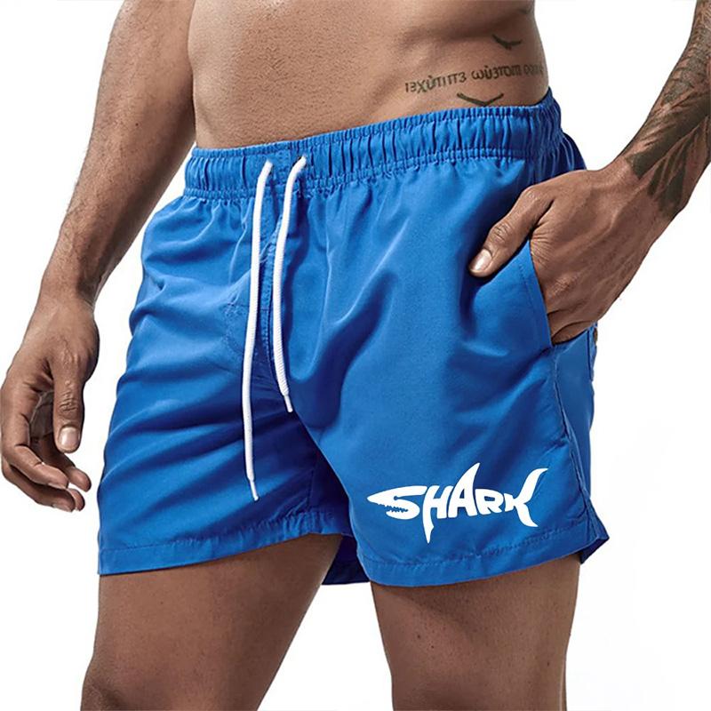 Shark Printed Swim Trunks Casual Swim Shorts Quick Dry Beach Shorts for Men Swimming Surfing Beach Pool Party Summer