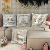 Soft Santa Christmas Pillow Cover For Festival Home Decoration And Holiday Couch Bedroom Accessories