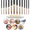 12pcs Paint Brushes Set Professional Paint Brush Round Pointed Tip Nylon Hair Acrylic Brush For Acrylic Watercolor Oil Painting