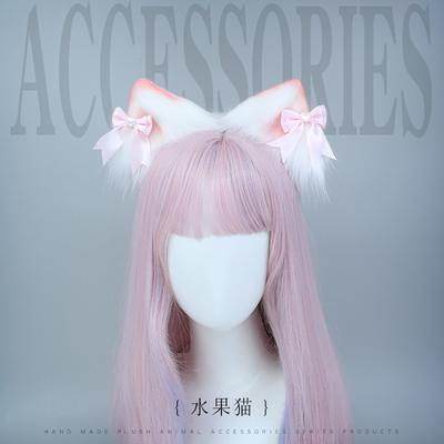 Lolita Kopfschmuck Haaraccessoires Punkt Plüsch Handgemacht Mehrfarbig Optional Party Modeaccessoires Niedliche Katzenohren Haarnadel