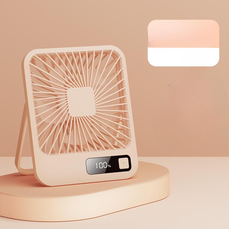 Portable Desk Fan Rechargeable 1200mAh Battery Operated Standing Fan with Digital Display Ultra-Quiet Foldable Desktop Fan