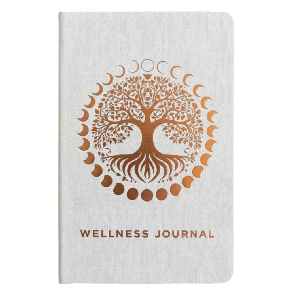 White Wellness Journal – 120 pages – Rose Gold Tree of Life