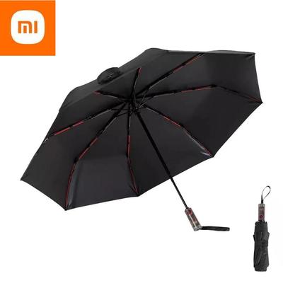 Xiaomi KONGGU automatyczny parasol słoneczny i deszczowy 23-calowy czerwony i czarny wersja technologii mechaniczny parasol automatyczny zapobiegający odbiciu