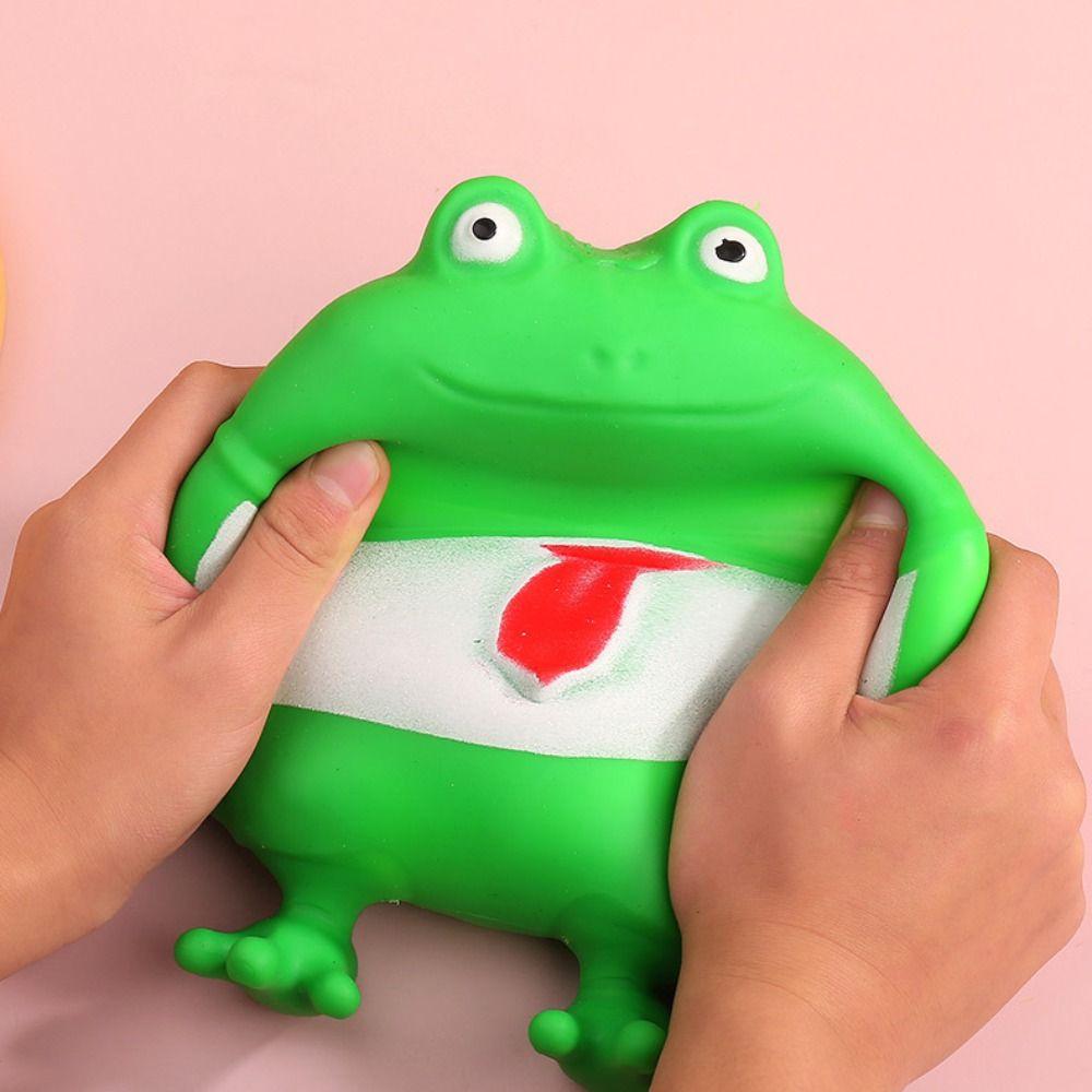 

Pressure Release Green Frog Pinch Toys Slow Rising Squeeze Frog Innovative Cartoon Toy