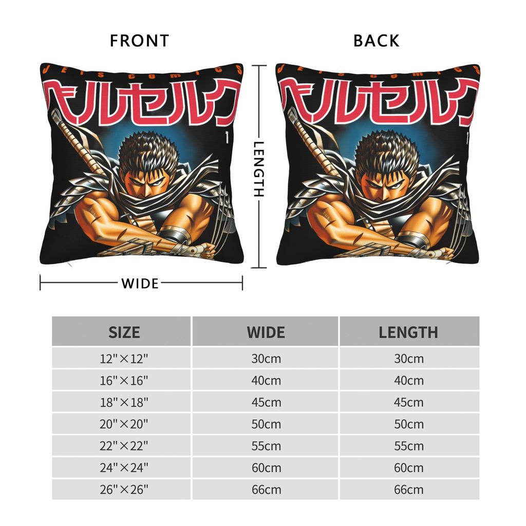 Pillow Cover B-Berserks Retro Trendy Pillow Case For Sofa Car Home Decor Pillowcases