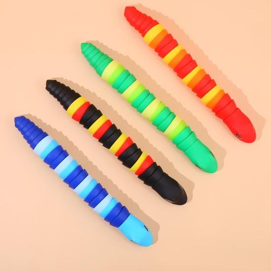 Jucărie Fidget Flexibilă Amuzant Educațional Portabil Reducerea stresului Decompresie Copii Adulti Șarpe Senzorial