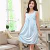 Summer Cool Ladies Summer Ice Silk Satin Nightgowns Sleeveless Sexy Women Sleepwear Lingerie Dress Women's Sleepshirts for Home