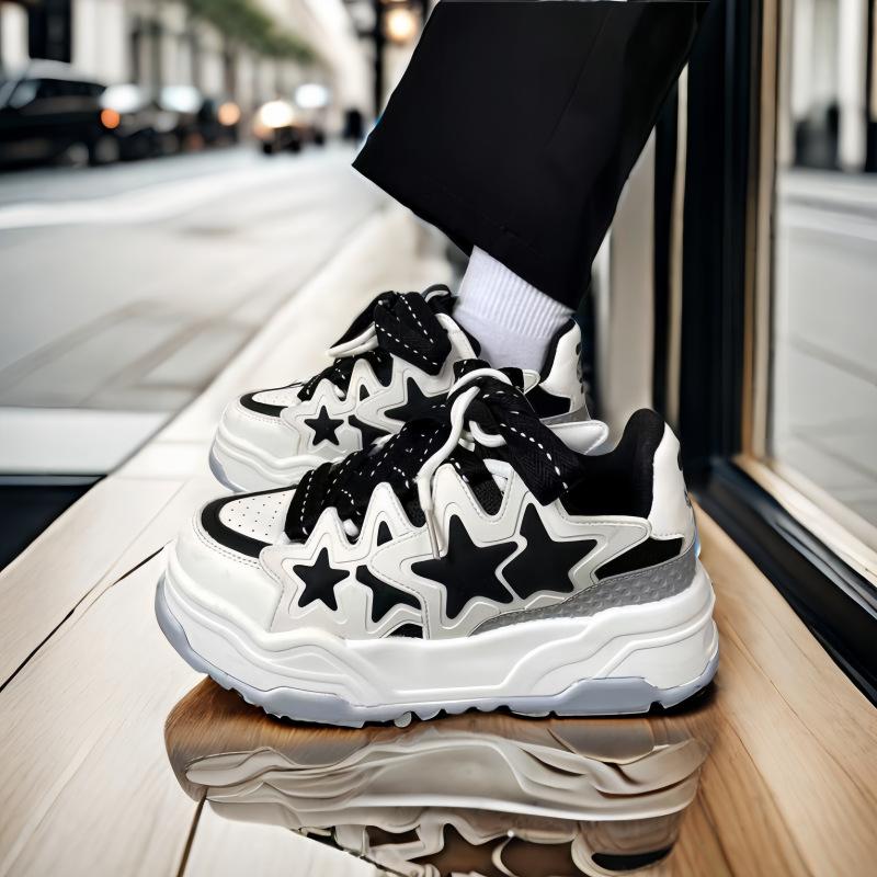 

Men s casual platform heightening board shoes trendy versatile students retro niche new bread sneakers 35