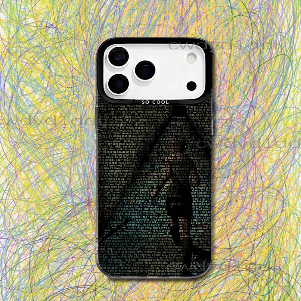 

Horro S-Silent H-Hill Remake For iPhone 17,16,15,14,13,12,X,8,Pro,Max,Plus,SE4,Air,Mini Black IMD Matte Case iPhone17