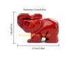 F26C Healings Crystal Elephant Decors Natural Stone Hand Carved Elephant Sculpture Statue Figurines Gemstones Ornament Gift