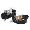 Retro Belt Women'S Metal Butterfly Snap Buckle Belt Simple Decorative Dress Jeans Belt
