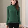 Maglioni da donna in peluche a collo mezzo alto aderenti, maglioni a manica lunga in maglia tinta unita casual autunnali invernali, taglie grandi