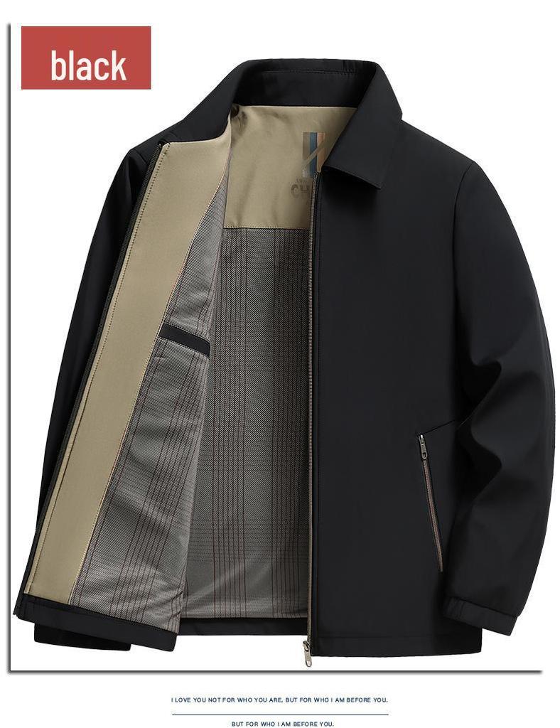 Woodpecker 2025 Dad Outerwear Set: Men's Spring and Autumn Jacket for Middle-Aged and Elderly