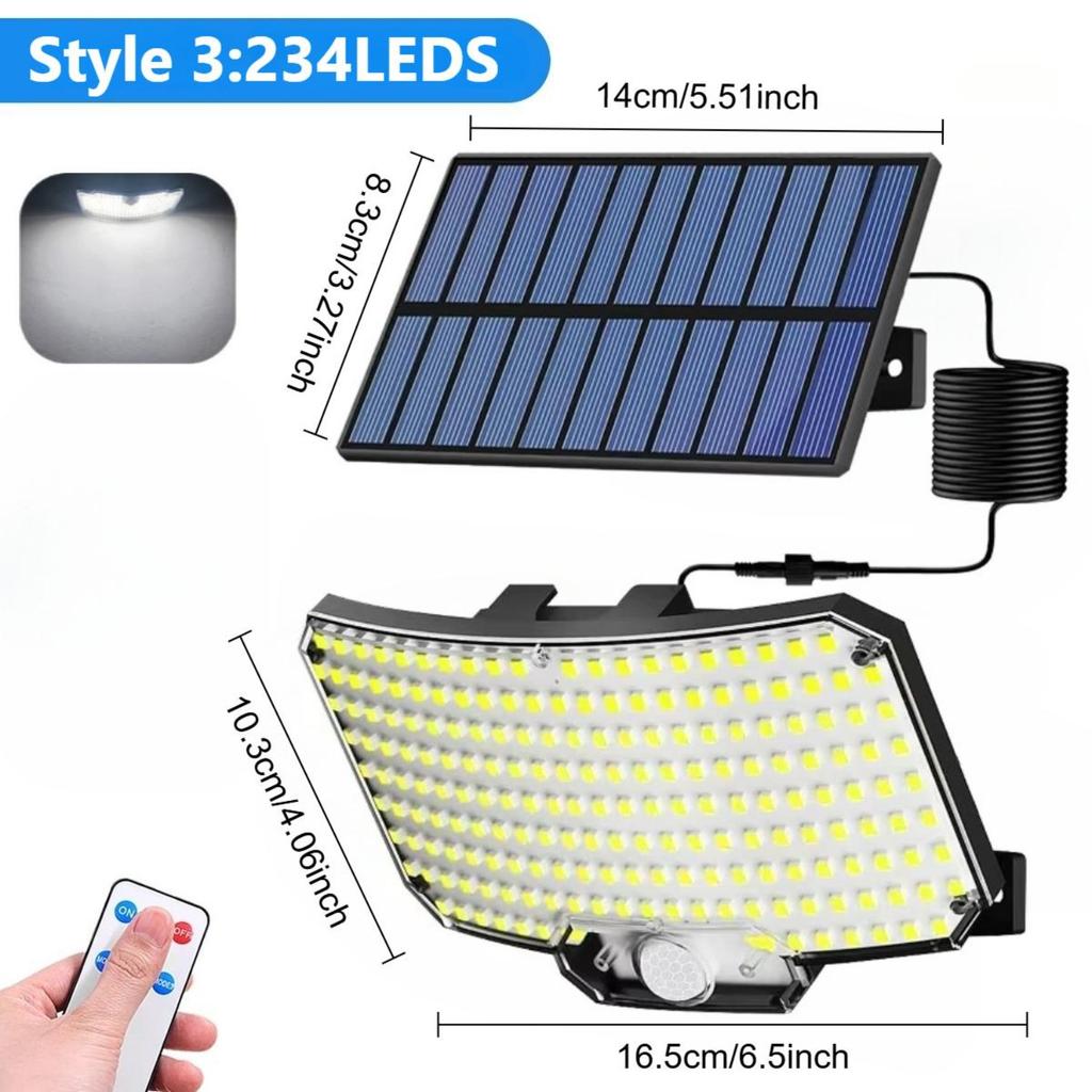 Solar Lights Outdoor Garden 243LED Solar Security Light Motion Sensor Waterproof 3 Mode Solar Powered Wall Light Yard Garage 261LED